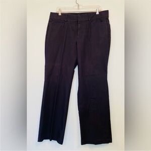Dockers Women’s Dress Pants Dark Navy Blue Straight Leg Flat Front, size 14